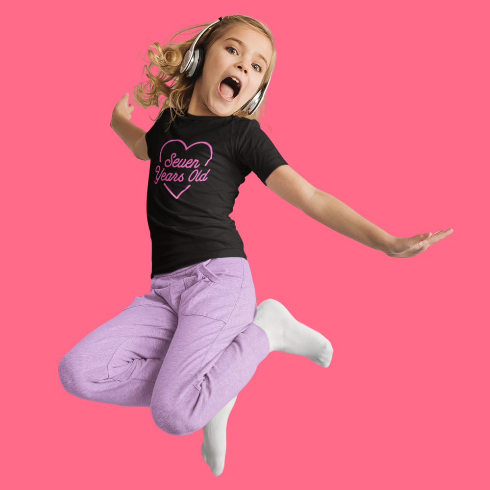 Neon Heart Birthday Shirt