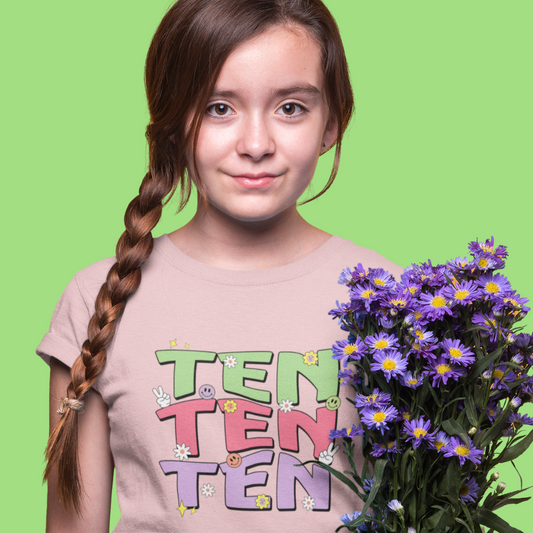 Cute Retro Birthday Vibes Tee